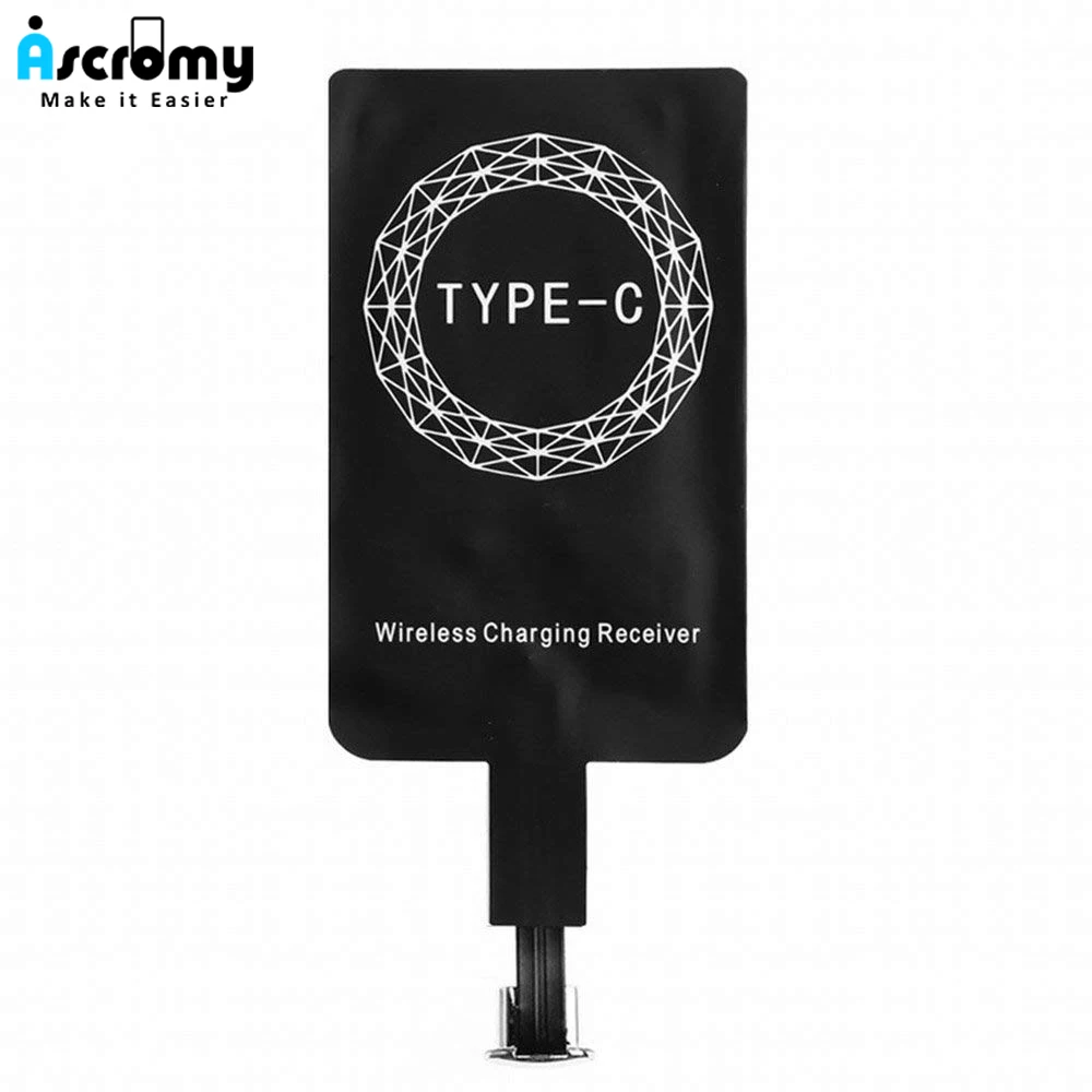 

Ascromy Type C Wireless Charger Receiver For LG G5 Nexus 5X 6P Nokia N1 Huawei P9 P10 USB C Cell Phone Qi Charging Pad Patch