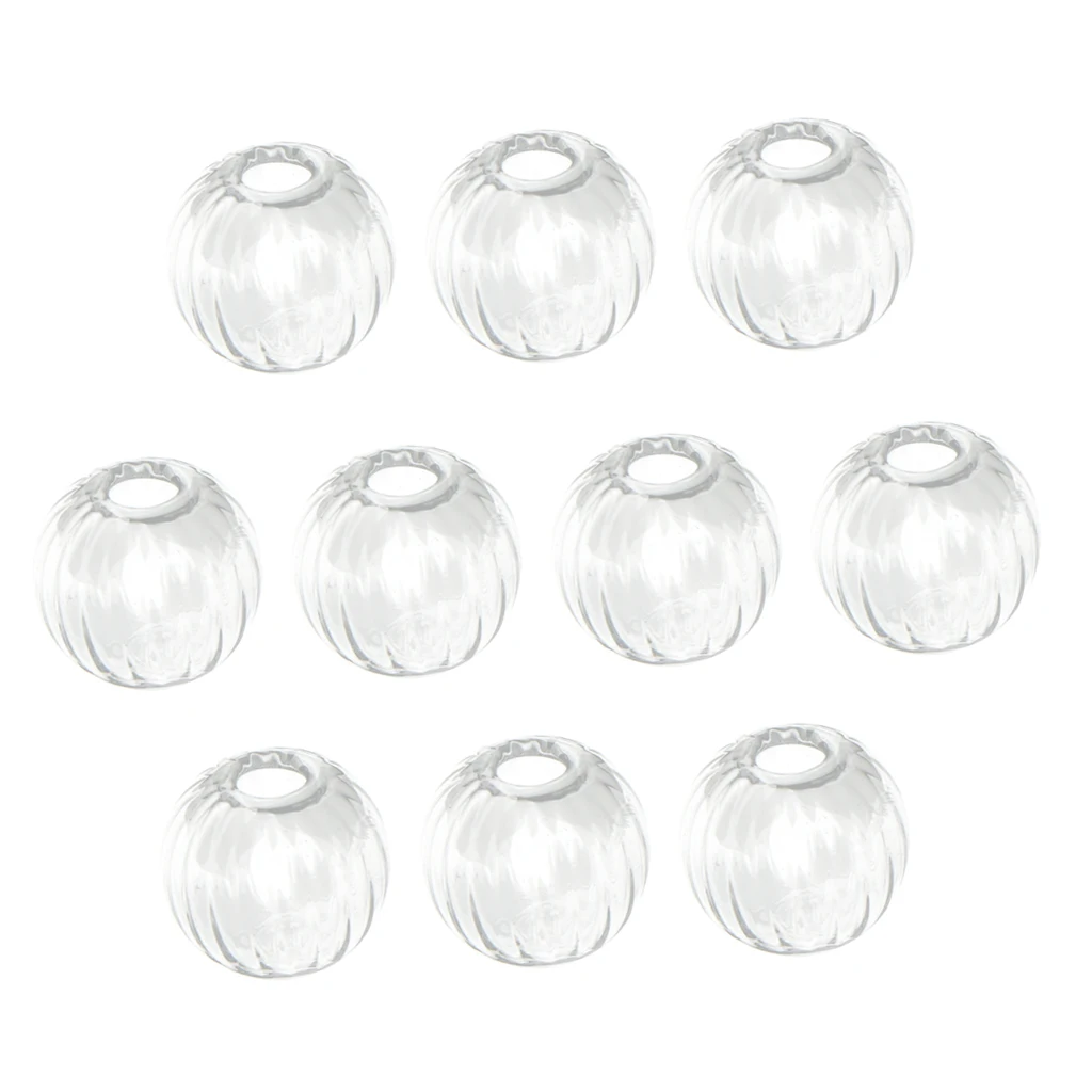 10 Pieces Clear Pumpkin Glass Globe Ball Bottle Wishing Charm Pendant DIY Jewelry Making 