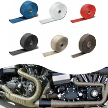 Высокое качество 2,5 см* 5 м выхлопной тепловой обёрточная бумага рулон для мотоцикла стекловолокна теплозащитная лента+ 4 галстука Комплект Горячая#30
