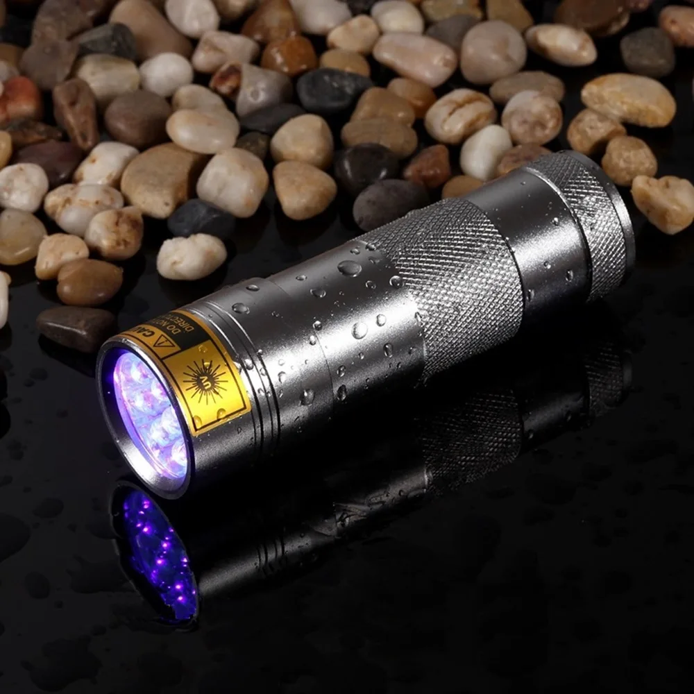 Ультрафиолетосветильник лампа ALONEFIRE 12 светодиодов 395 400 нм|check money|crack detectionflashlight lamp