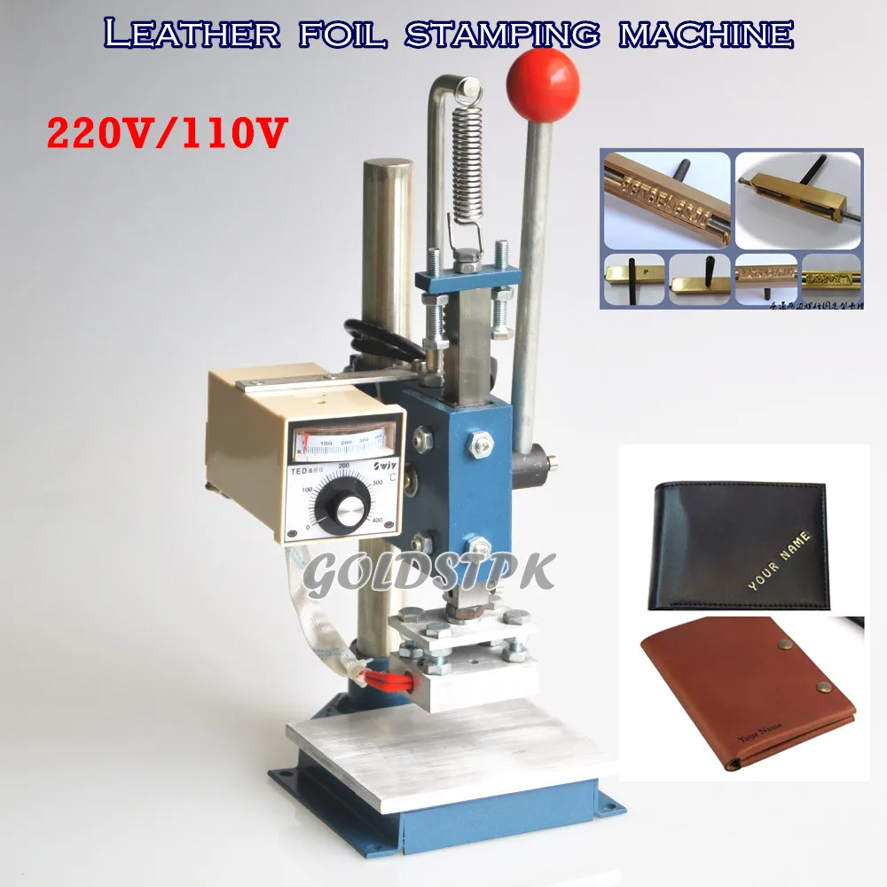 BEST QUALITY NEW MANUAL HOT FOIL STAMPING MACHINE CREASING MCHINE MARKING PRESS LEATHER STAMPING PRINTER EMBOSSING
