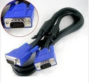

1.5M 5Ft 15pin SVGA VGA Monitor M/M Male To VGA Male Extension Cable Blue 50pcs/lot