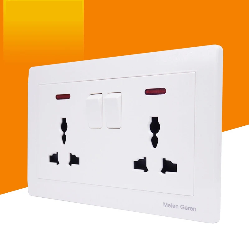 Dual 3 Hole Socket 13A