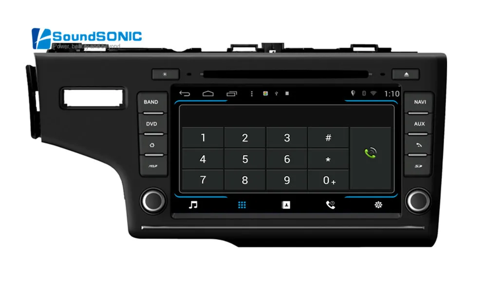 Top Quad Core Android 4.4.4 For Honda Fit Touch Screen Car Radio DVD GPS Navigation Central Multimedia Android For Honda Fit DVD GPS 5