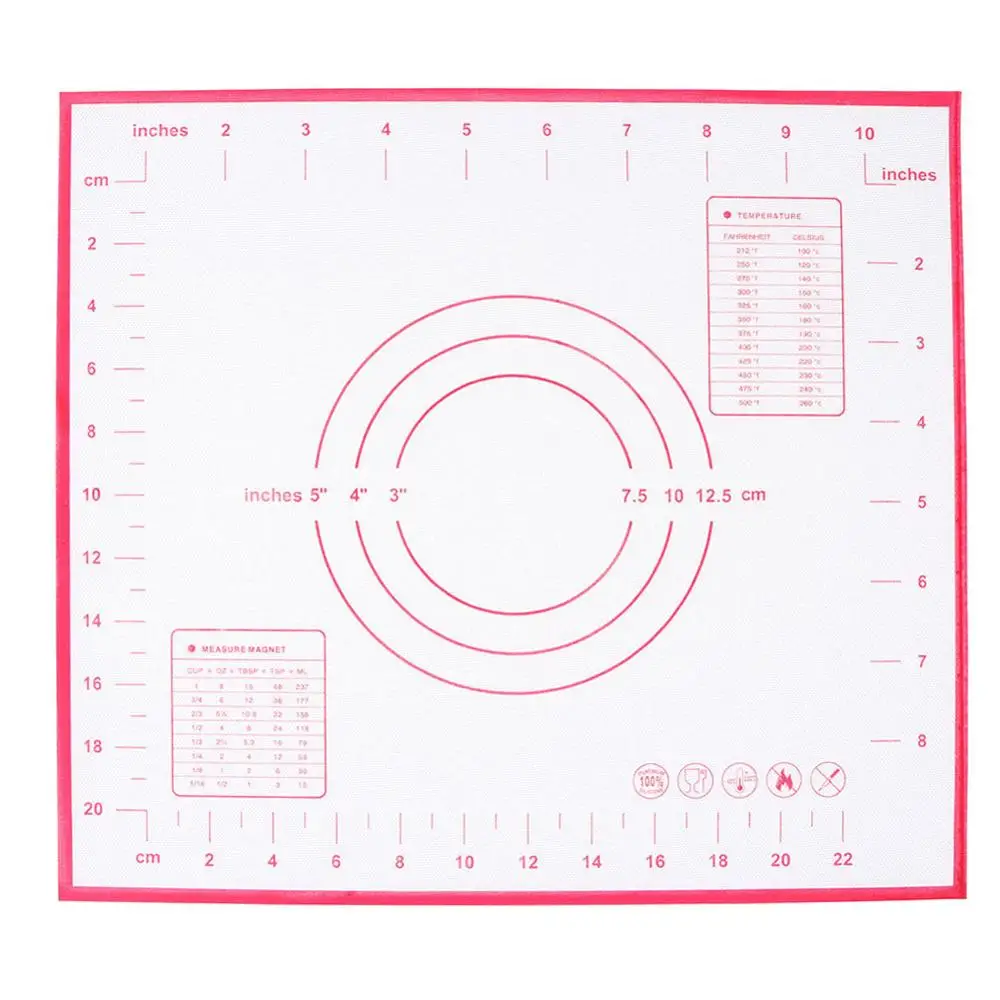 Силиконовые Ex-большой коврик для выпечки для духовки весы раскатки теста коврик для выпечки прокатки помадка, кондитерские изделия коврик с антипригарным покрытием жаропрочная посуда, Кулинария Инструменты - Цвет: 04