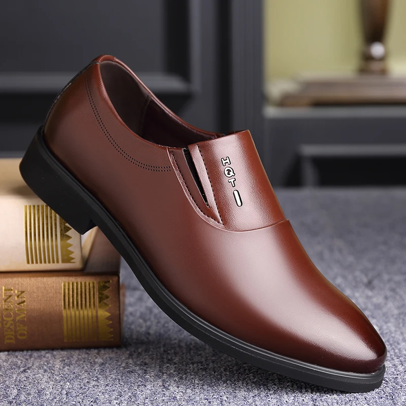 YEINSHAARS/свадебные туфли, увеличивающие рост, на каблуке 6 см, Мужская официальная обувь, мужские кожаные модельные туфли, коричневые, черные туфли-оксфорды, увеличивающие рост