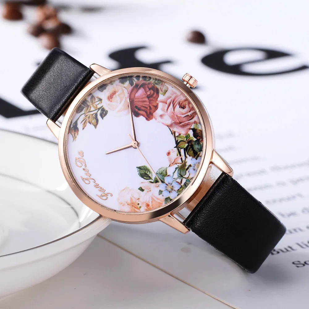Благородный роскошный бренд часы из розового золота с принтом часы для женщин кварцевые часы популярная элегантная женская одежда наручные часы Reloj