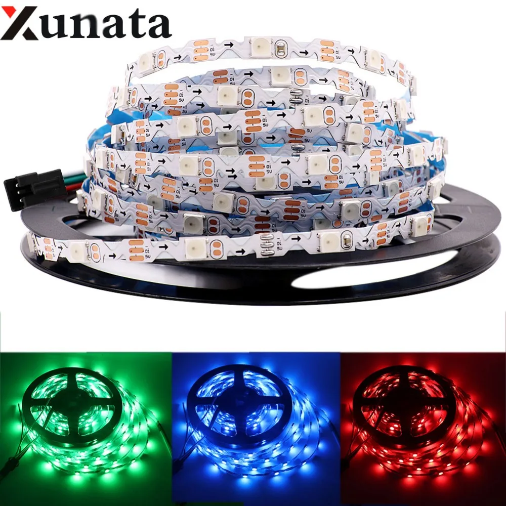 

5M DC12V S Shape LED Strip WS2812B SMD 30leds/m 60leds/m LED Flexible Waterproof Led Strip Garden Outdoor Home String Light Drop