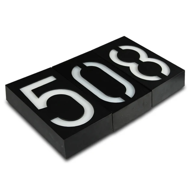 Solar Number Digit Plate Led Light Sign For House Hotel Door Solar Number Digit Plate Led Light Sign For House Hotel Door Address Plaque Mailbox