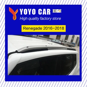 

Hot sale high quality black silver color screw install aluminium alloy side rail bar roof rack for Renegade 2016 2017 2018