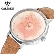 Hot Fashion Creative Watches Women Men Quartz-watch CADISEN Brand Unique Dial Design Lovers' Watch Leather Wristwatches Clock hot sales gogoey brand pair watches men women lovers couples fashion dress quartz wristwatches 6699