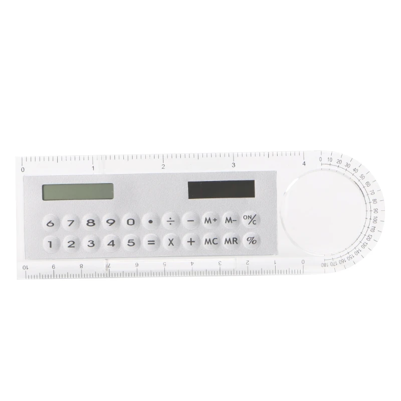 Pocket Calculator for Student Colorful Student Ruler Mini Portable Calculator Office Stationery
