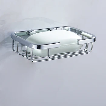 

Stainless Steel Wall Mounted Shower Soap Holder Bathroom Storage Box Container Soap Dish Basket Tray Rack Bathroom Accessories