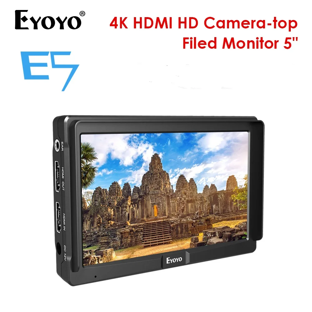 Eyoyo 5 дюймов 1920x1080 ЖК ips экран 2200nit дневной свет видимый 4K камера полевой монитор для DSLR камеры s