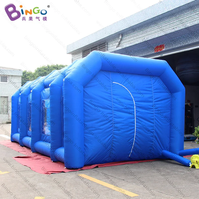  Personalized 8X4X3 meters blue inflatable paint tent / portable inflatable spray paint tent for car