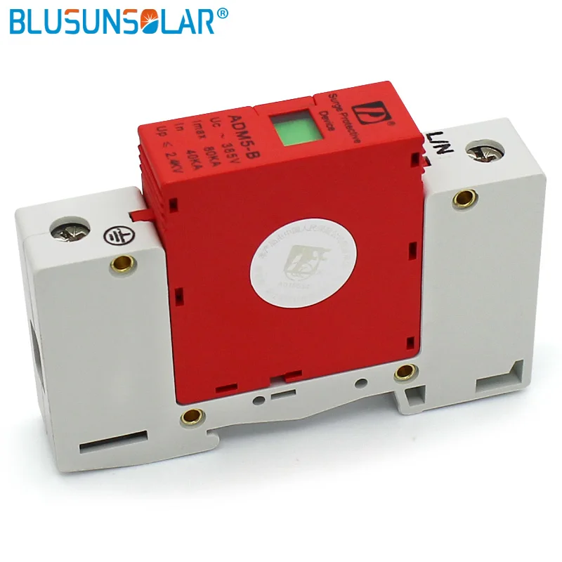 

5 pieces / lot High Performance 1P 40KA 80KA 380V AC Household Low-voltage Anti-lightning SPD Surge Protective Device