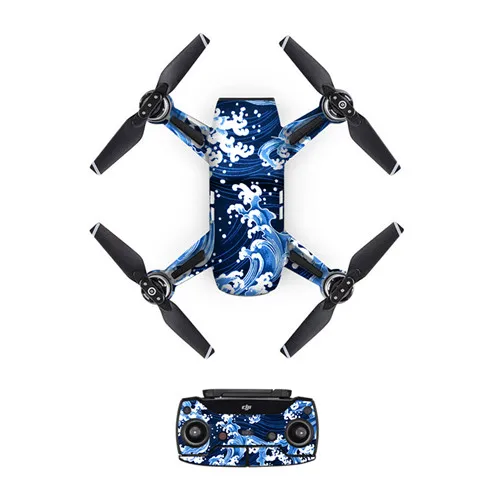 YSDJS0092 Водонепроницаемые FPV наклейки для дрона DJJ Spark защитные ПВХ Углеродные волоконные наклейки для DJI Spark аксессуары - Цвет: YSDJS0092