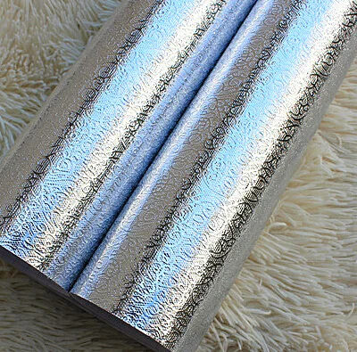 silver Curved Алюминиевая Фольга Наклейка мебель Золото Серебро геометрический водонепроницаемый кухонный шкаф Водонепроницаемый 3d обои - Цвет: silver Curved