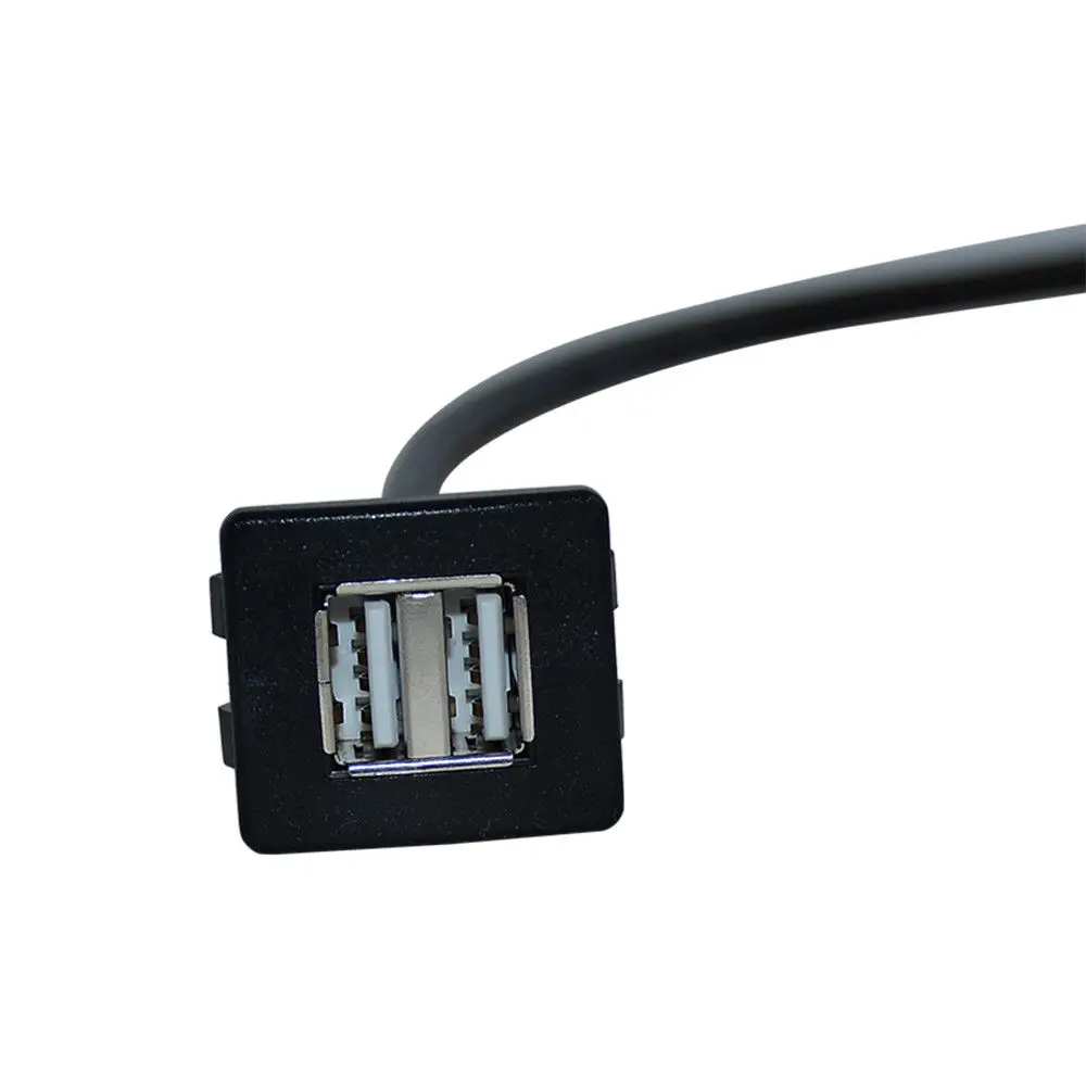 Danspeed Водонепроницаемый 3ft 1 м Dual USB 2.0 Порты и разъёмы мужчин и женщин Панель крепление кабеля Шнуры черный