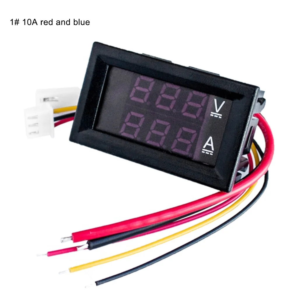10/50/100A DC 0-100V светодиодный двойной Дисплей Мини цифровой вольтметр Амперметр постоянного тока 100V 10A Панель Amp Вольт Напряжение Измеритель Тока Тестер