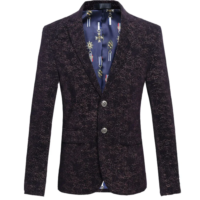2019 New Arrival Style men hig-end outique blazers business casual slim two button men's suit jacket coat large size M-6XL | Мужская