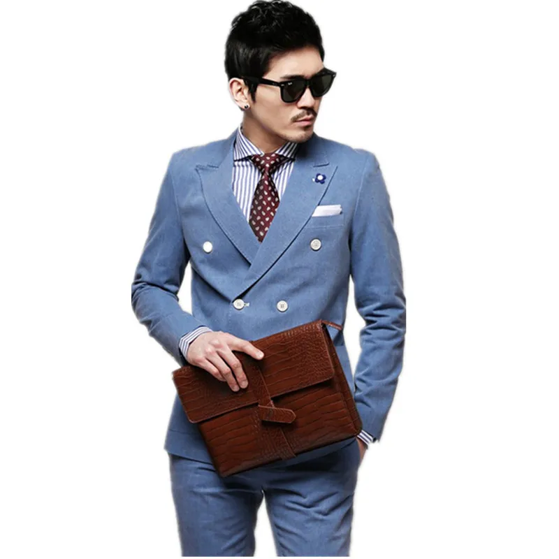 Elegant fashion mens suits handsome mens wedding suits cultivate one's morality men formal occasion suits(jacket+pants)
