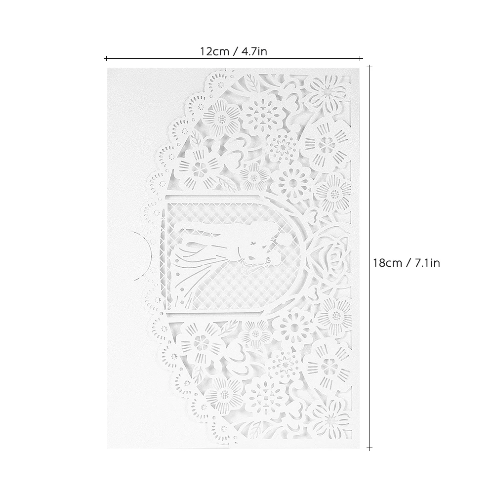 Wedding Invitation Card Cover Pearl Paper Laser Cut Bridal Bridegroom Invitation Cards Wedding Anniversary Party Supplies