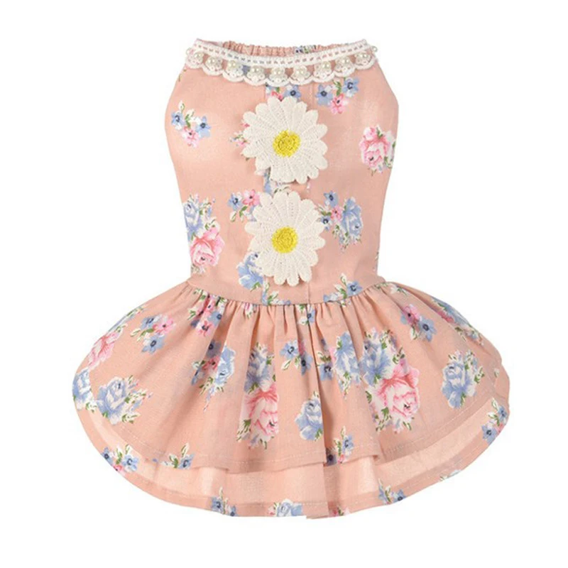 Pink Одежда для собак-питомцев; юбка-пачка; платье; кружевная юбка; костюм принцессы для щенка - Цвет: Pink
