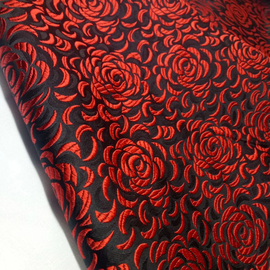 

jacquard brocade silk fabric craft DIY dress pillow bag dress fabric 1M