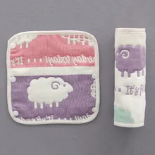 2 шт./компл. Детские Мультяшные нагрудники для младенцев с принтом с нагрудник малыша прокладочная салфетка на открытом воздухе сумка для переноски хлопок Полотенца прокладочная салфетка вытирания слюней младенцев детский нагрудник