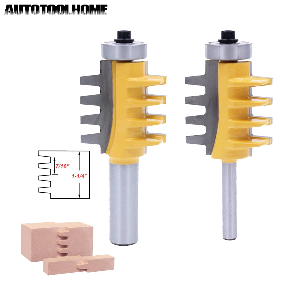 

1Pcs Reversible Finger Glue Joint Router Bits CNC Milling Cutter Woodworking 4 Teeth MAX 1-1/4" Stock Tungsten Carbide Blades
