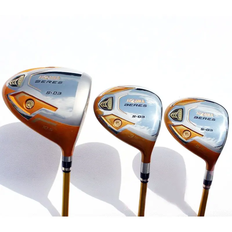 New mens Golf clubs HONMA S 03 4 star Golf wood set driver+fairway wood