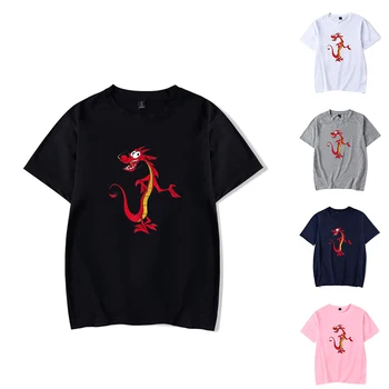 

New Mulan Funny Dragon T-shirts Print Summer Fashion Men Women T Shirts Casual Tee Shirt Short Sleeve O-neck Unisex T-shirt Tops