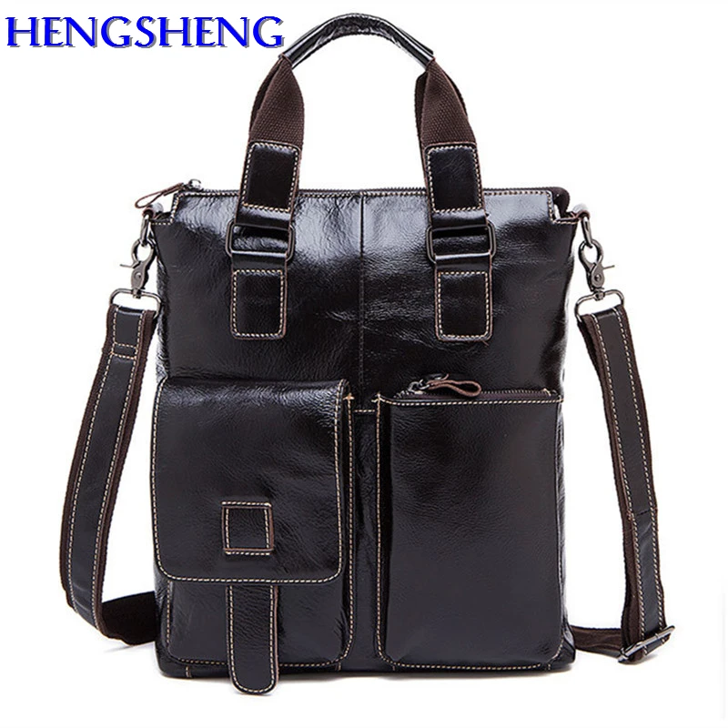 

Free Shipping Black genuine leather men shoulder bags with cow leather male crossbody men bag for business men bags