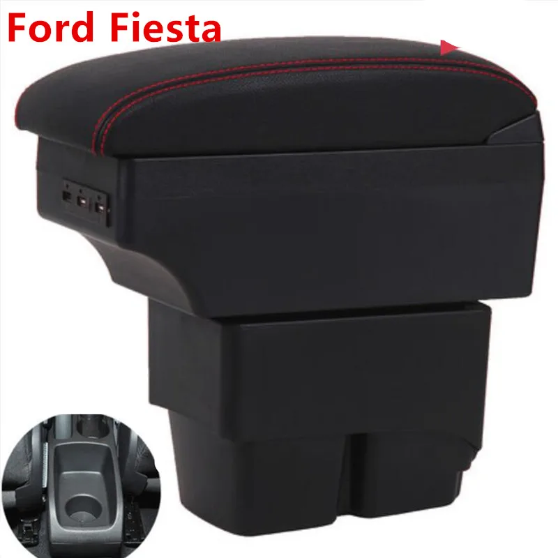 

For Ford Fiesta Armrest Box Fiesta MK6 7 Universal Car Central Armrest Storage Box modification accessories