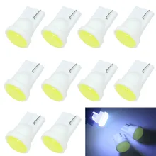 10pcs T10 194 W5W LED Car Parking Light 501 WY5W 1 COB LED Wedge Interior Dome Lamp Auto Turn Side Bulbs License Plate bulbs 12V