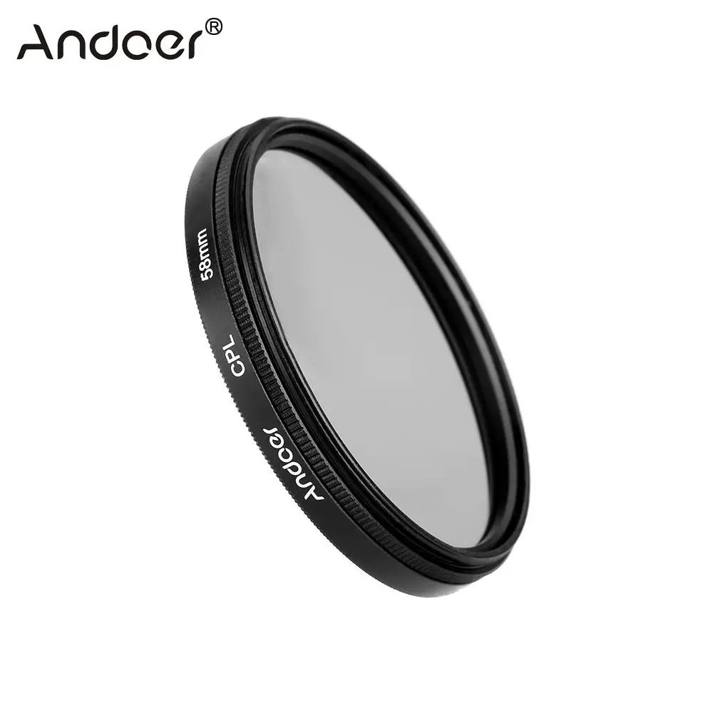 

Andoer 58mm Digital Slim CPL Circular Polarizer Polarizing Glass Filter for Canon Nikon Sony DSLR Camera Lens