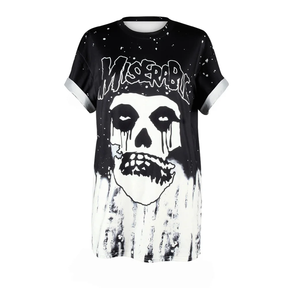 Summer Punk Skull Alien UFO Unicorn Tie Dye 3D Printed Unisex Short Sleeve Loose Men T Shirt Tops Vest Tees Women T-shirt