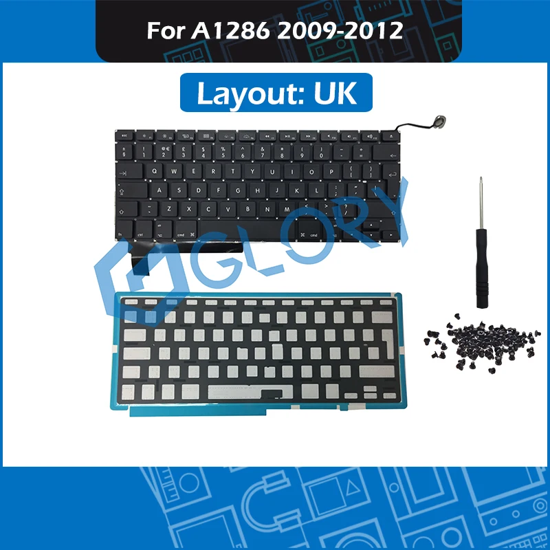 New A1286 Keyboard UK Layout for font b Macbook b font Pro 15 A1286 Keyboard Replacement