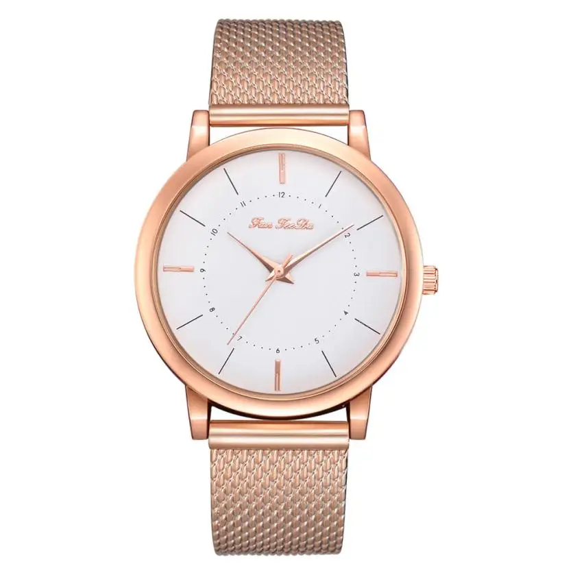

Simple Fashion Ladies Watch Mesh With Quartz Watch Rose Gold Girls Gold ladies Hot Sale Flowers Dress Christmas Gift Luxury A20