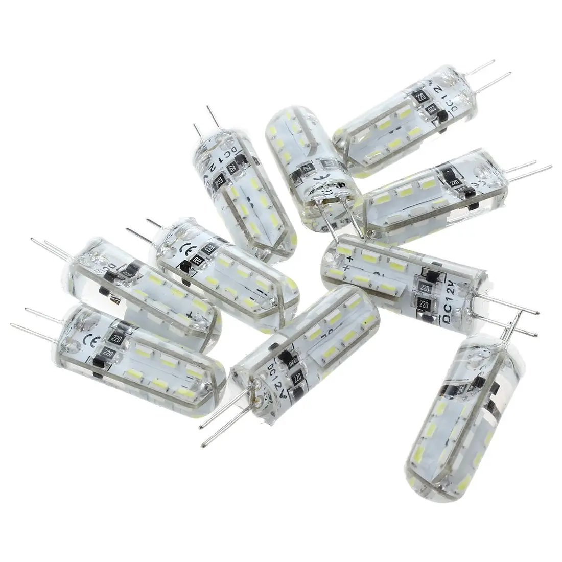 Лучшая цена 10x G4 1,5 W Светодиодная заменяемая лампа галогенная лампа 12V SMD светодиодный освещение, грушевидные лампочки