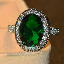 Роскошное мужское женское большое овальное кольцо великолепное зеленое Красное Белое кольцо с камнем обручальные кольца для мужчин и женщин