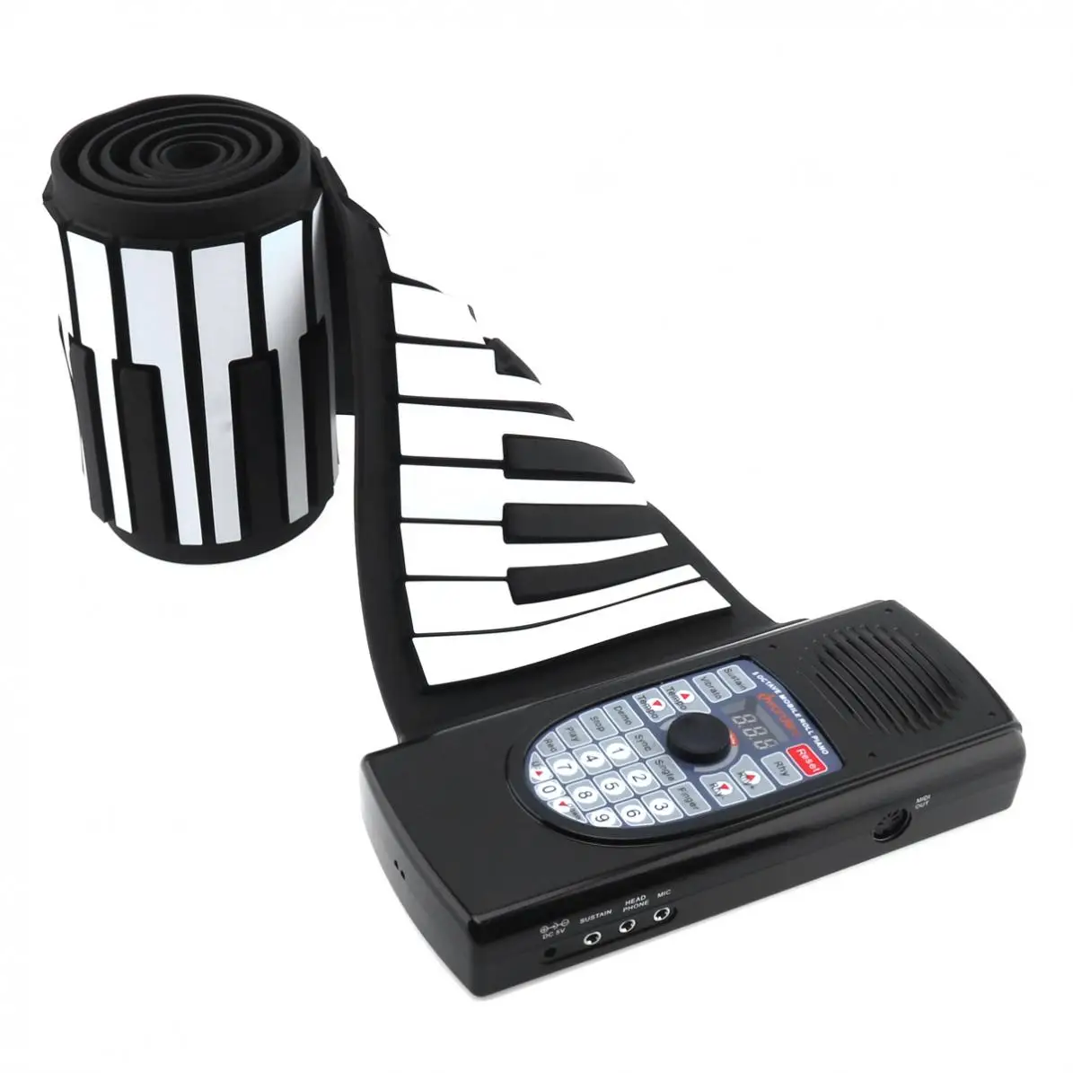  88 teclas USB MIDI Roll Up Piano recargable electrónico teclado de silicona flexible órgano incorpo