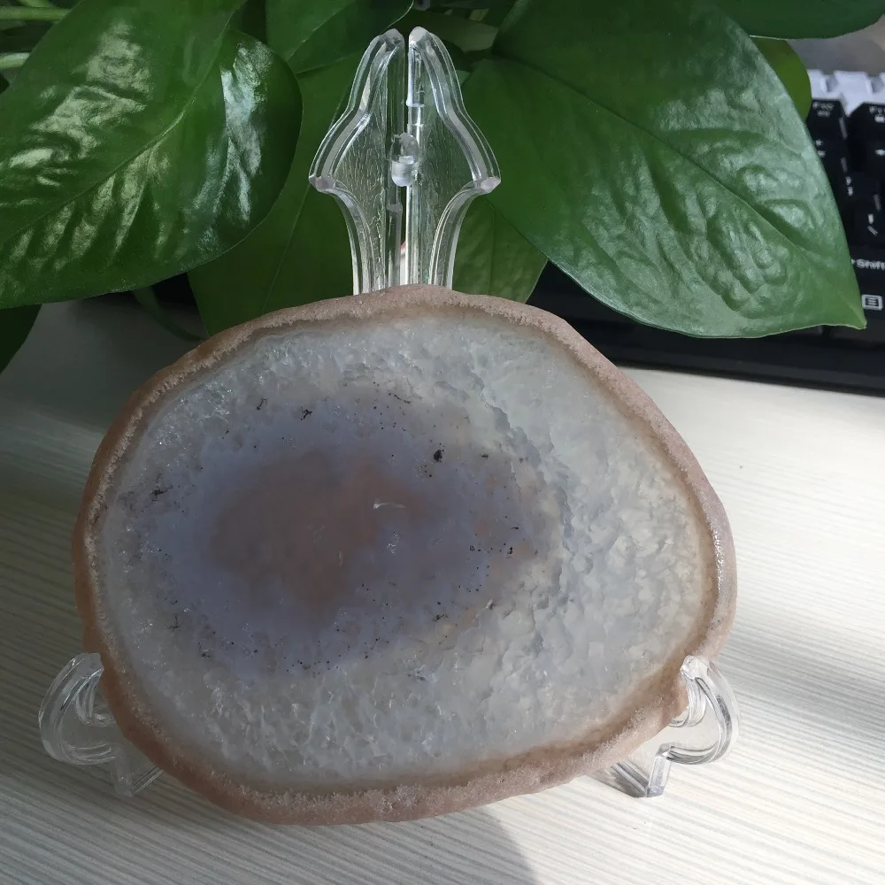 

120g Agate Plate Disk Stone Decoration Healing Ornaments 2019 new year gift