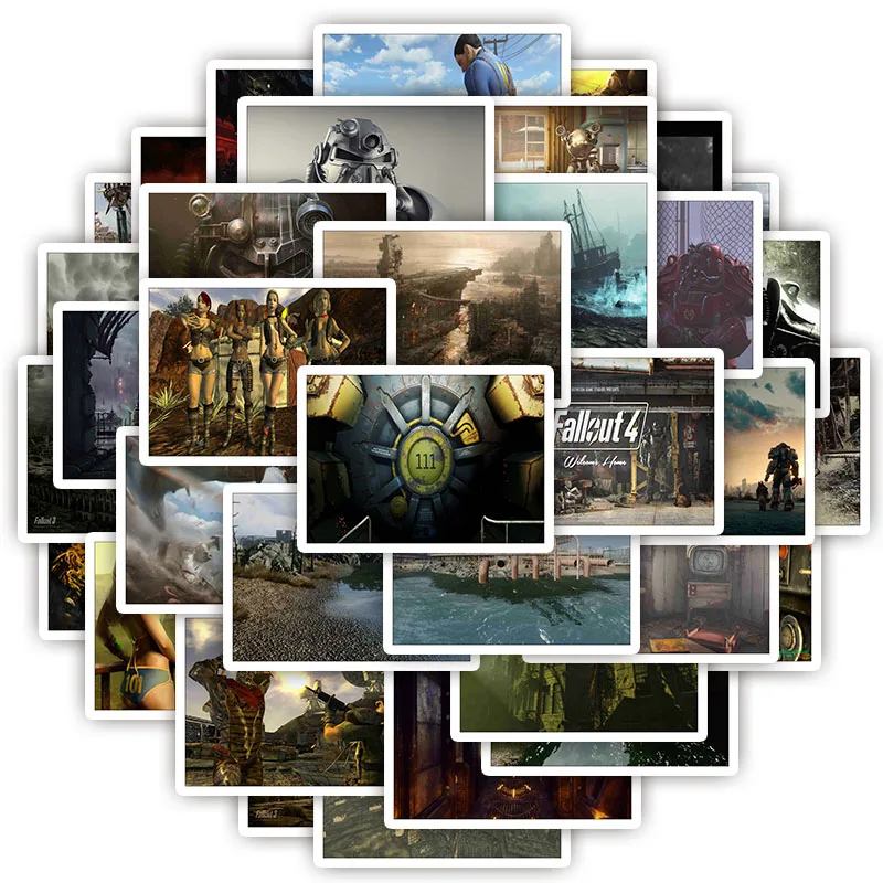 

25pcs Game Stickers Fallout Sticker For Luggage Laptop Phone Skateboard Diary book Moto Bicycle Guitar Waterproof PVC Stickers