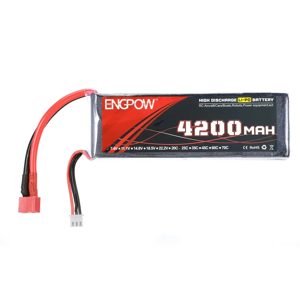

Airtonk Power 7.4V 25C 2S 1P Power Lipo Battery T Plug Rechargeable for RC Racing Drone Quadcopter Helicopter Airplane