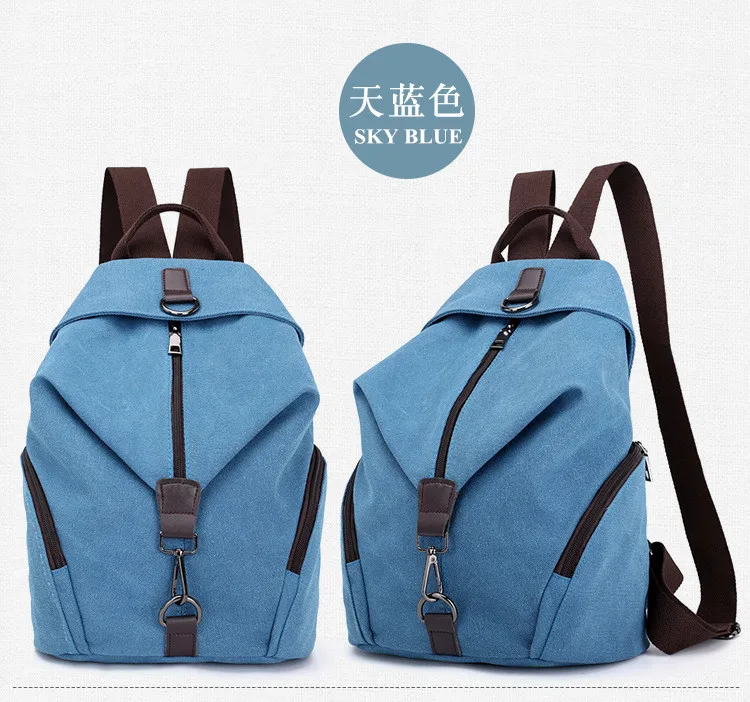 Qinranguio mulheres mochila moda lona grande capacidade