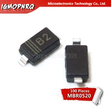 100 шт. MBR0520LT1G SOD123 SOD MBR0520 поверхностное крепление Schottky power выпрямитель новое и оригинальное