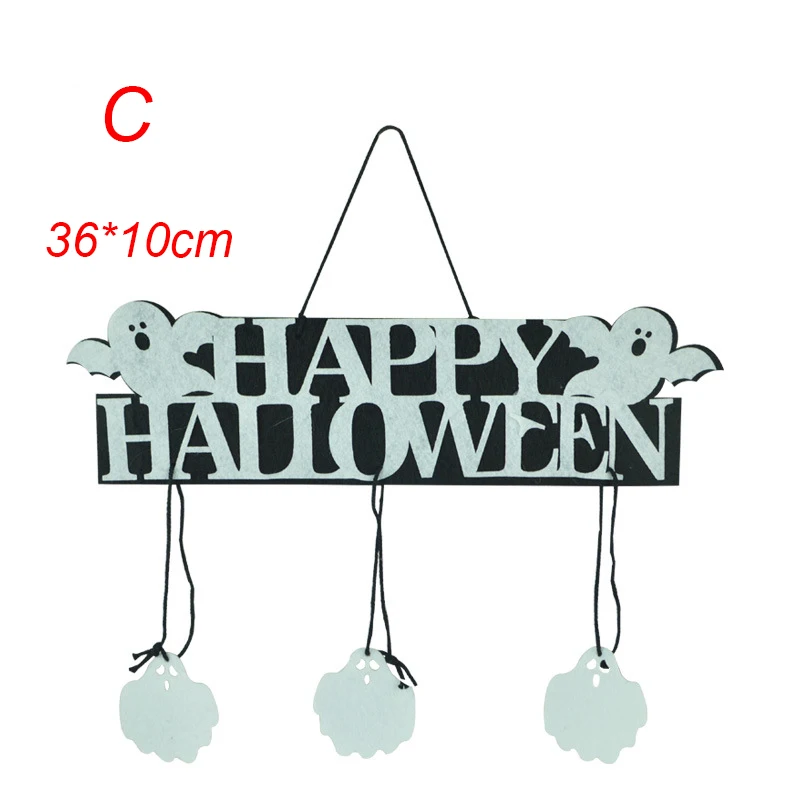 Halloween Decoration Happy Halloween Hanging Pumpkin Hangtag for Window Door Home Decoration - Цвет: C