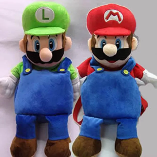 

50cm Free Shipping Super Mario Plush bag backpacks Children's backpack School backpack A birthday present for a child toy doll